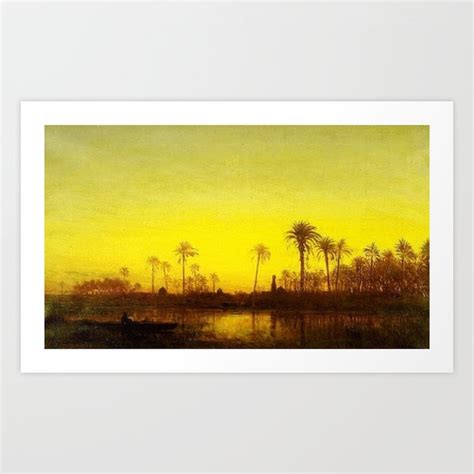 Nile River, Egypt landscape painting by Felix Ziem Art Print by ...