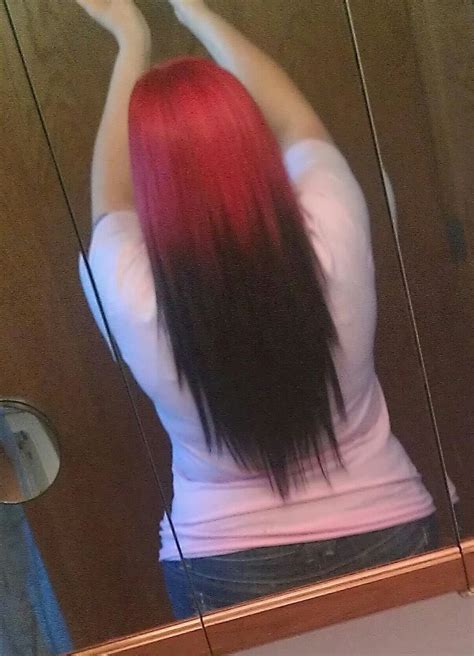 ♥ DONE IT ♥ red black fade hair hairstyle | Hair color streaks, Faded ...