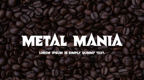 Metal Mania Font Family : Download Free for Desktop & Webfont