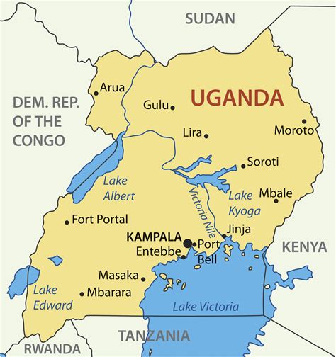 Uganda Map and Regions | Mappr