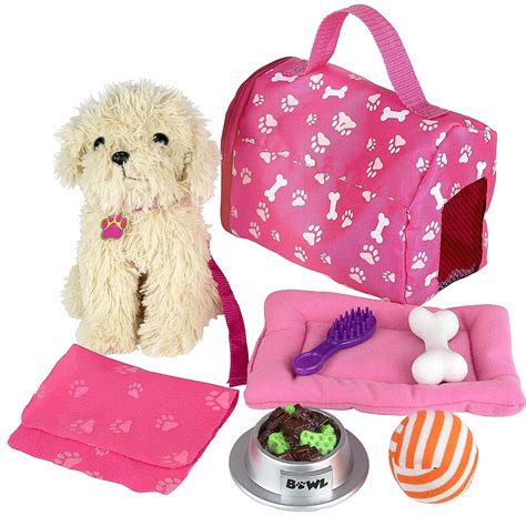 Click n' Play 9 piece Doll Puppy Set and Accessories. Perfect For 18 ...