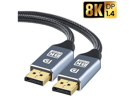 8K DisplayPort Cable Ultra HD DisplayPort 1.4 Male to Male Nylon ...