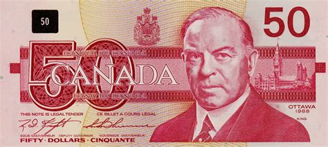 Canada 50 Dollars banknote 1988 Mackenzie King|World Banknotes & Coins ...