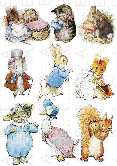 PETER RABBIT Collage Sheet Beatrix POTTER Illustrations. | Etsy ...