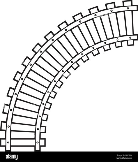 Curved Train Tracks Clipart