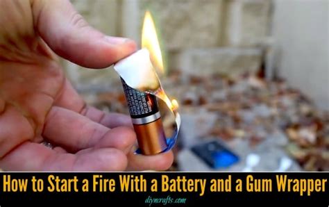 Survival Life-Hack: How to Start a Fire With a Battery and a Gum ...