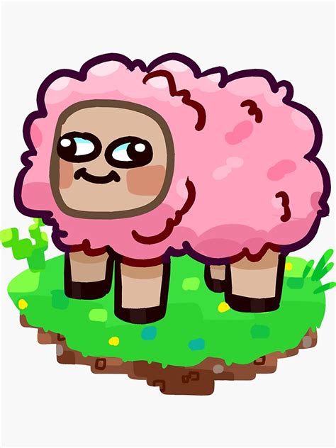 "Minecraft Pink sheep" Sticker for Sale by jakethewird | Redbubble