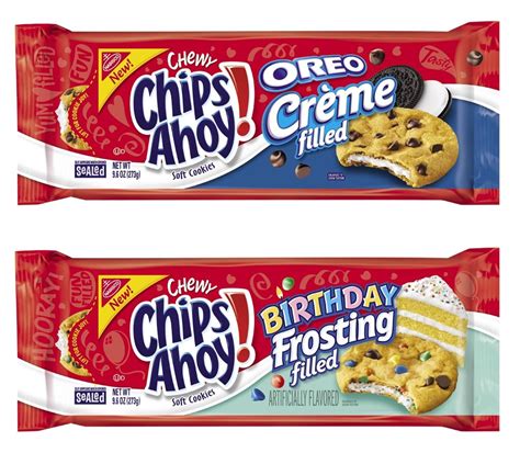 Oreo Creme Filled and Birthday Frosting Filled Chips Ahoy! Cookies from ...