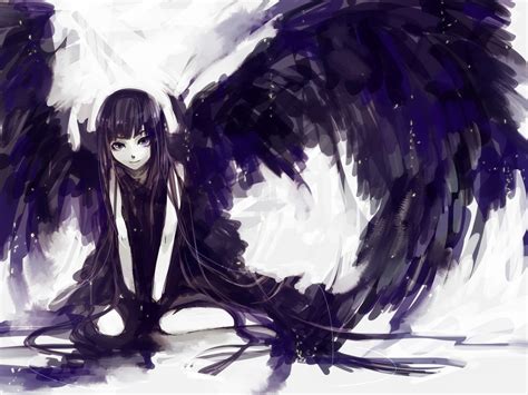 Fallen Angel Anime Girl - 1300x975 Wallpaper - teahub.io