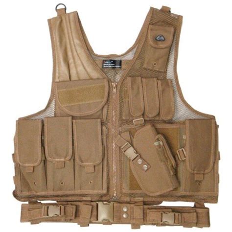 15 Pouch / Holster ~ Tactical Vest - Coyote - Defense Warehouse