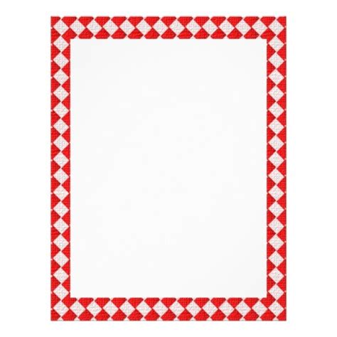 Red Checkered Picnic Tablecloth Border free image download