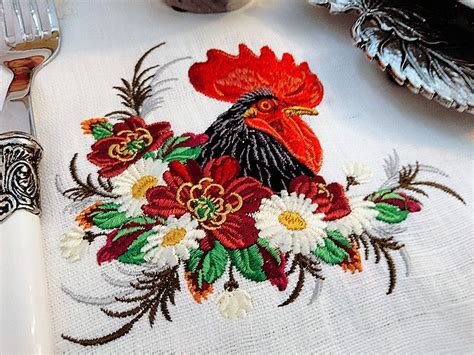 Machine Embroidery Design Rooster 2017 Paper Embroidery, Learn ...