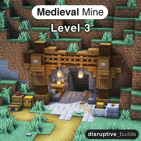 Here are 4 levels of a Medieval Mine Entrance!: Minecraftbuilds ...