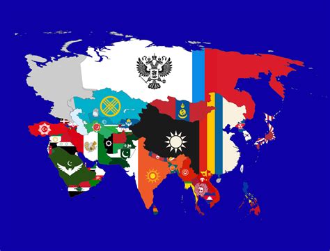 A completely redesigned flag map of Asia (Credit to creators) : r ...