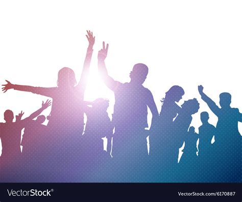 Party crowd silhouettes Royalty Free Vector Image