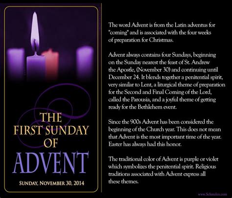 The First Sunday of Advent www.Schmalen.com | Advent prayers, First ...