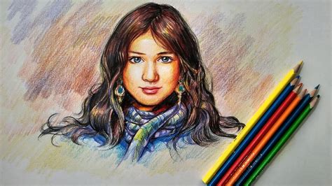 Color Pencil Drawing Portrait - bestpencildrawing