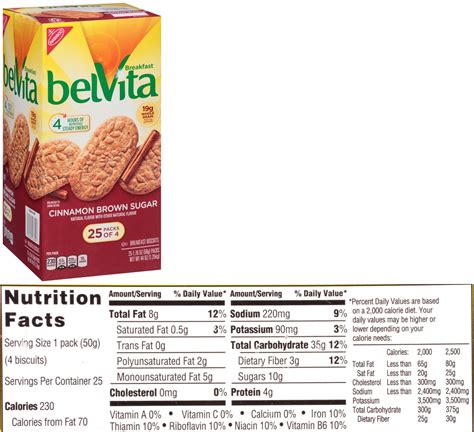 Belvita Cinnamon Brown Sugar Breakfast Biscuits 25 Packs of 4 Cookies ...