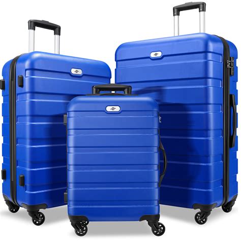 3 Piece Luggage Sets Hard Shell Suitcase Set with Spinner Wheels for ...