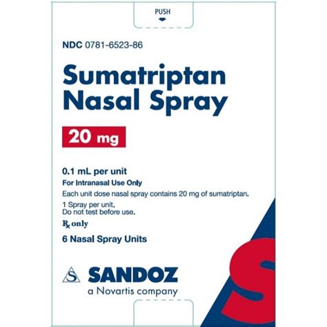 SUMATRIPTAN 20MG NASAL SPRAY - RX Products