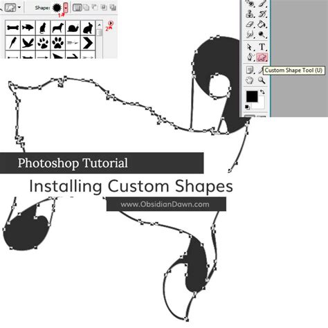 Installing & Using Photoshop Custom Shapes | Obsidian Dawn