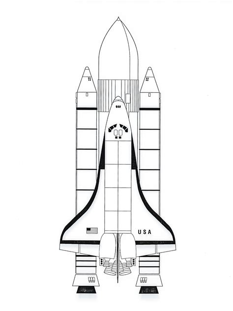 Space Shuttle Drawing at PaintingValley.com | Explore collection of ...