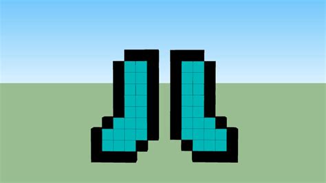 minecraft diamond boots | 3D Warehouse