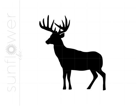 Deer SVG Silhouette Clipart Deer Buck Cut File Vector Deer - Etsy