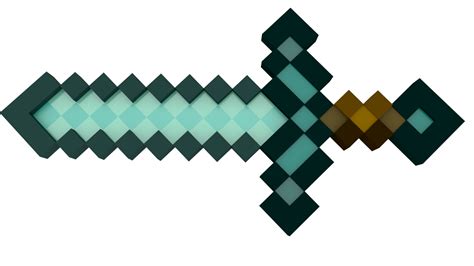 Minecraft diamond sword 3D Model in Heavy Weapon 3DExport