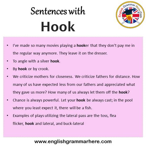 Sentences with Hook, Hook in a Sentence in English, Sentences For Hook ...