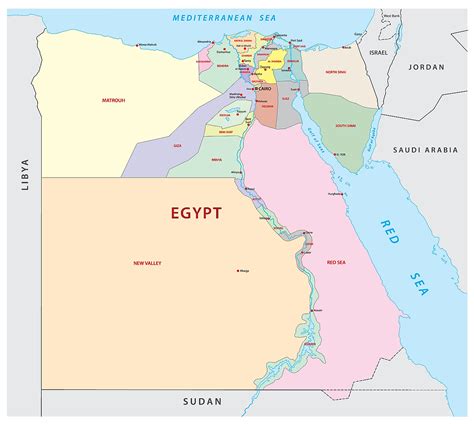 Political Map Of Egypt