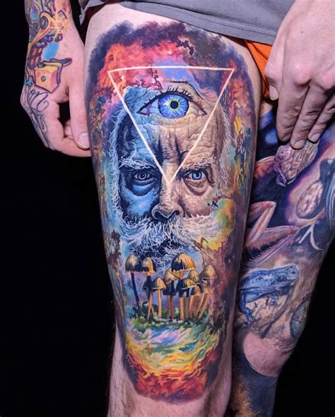 Psychedelic portrait with magic mushrooms | Tattoo Ideas For Men ...