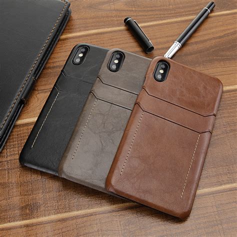 Leather Case For iPhone X XS Max XR Multi Card Holders Phone Cases ...