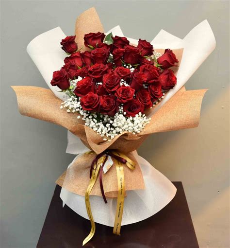 36 Red Ecuadorian Roses Bouquet - The Flower Estate