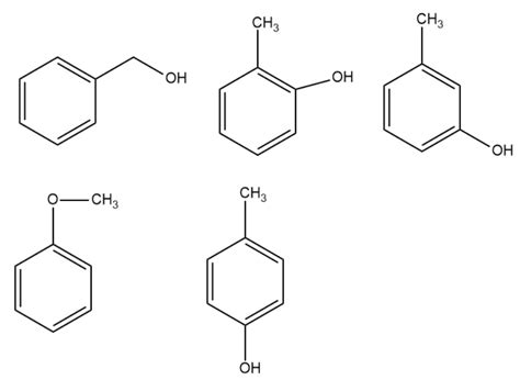 Find the number of possible isomers for C7H8O retaining the phenyl ring ...