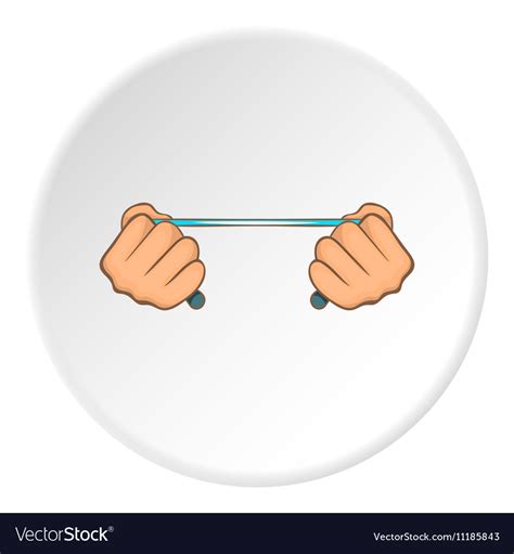 Hands stretch expander icon cartoon style Vector Image