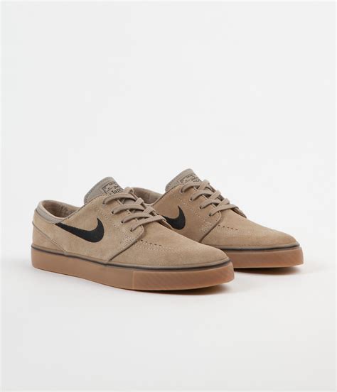 Nike SB Stefan Janoski Shoes - Khaki / Black - Gum Light Brown | Flatspot