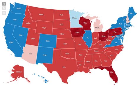 Political Map Usa Red Blue States - United States Map