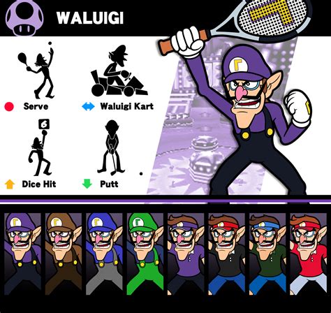 Super Smash Bros. Waluigi by P-Fritz on DeviantArt