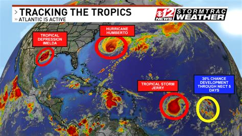 Fourth system appears on radar, Tropical Storm Jerry forms in Atlantic ...