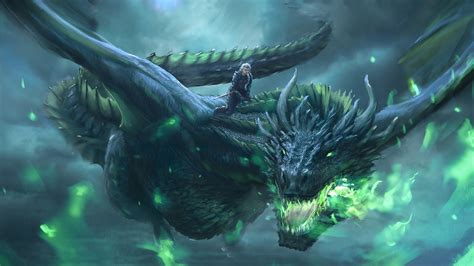 Fantasy Dragon Is Having A Boy On Back 4K HD Dreamy Wallpapers | HD ...