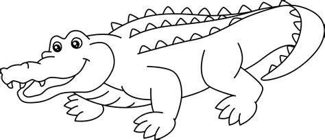 Crocodile Outline Vector Art, Icons, and Graphics for Free Download