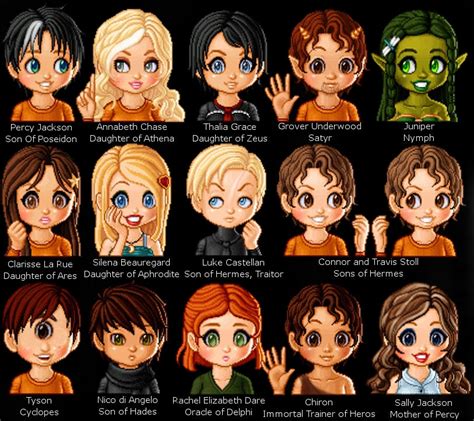 Percy Jackson Characters by krystenperes on DeviantArt