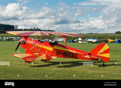 Ultralight Biplane, Vintage Replica airplane, Sunwheel, D-MAXT at ...