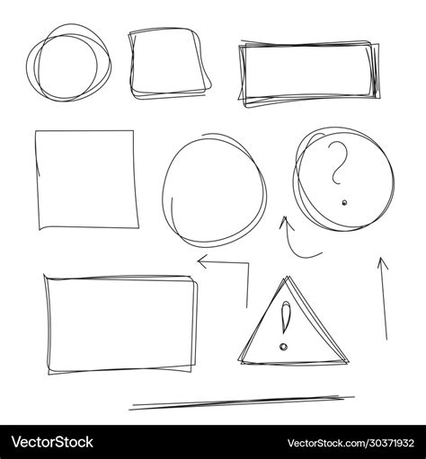 Set hand drawn text box Royalty Free Vector Image