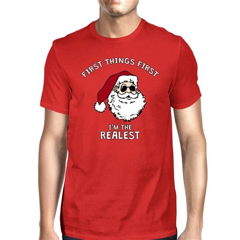 365 Printing - Realistic Santa Red Men's T-shirt Christmas Gift Funny ...