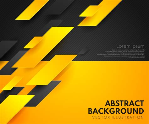 Abstract yellow orange and black contrast background.Tech futuristic ...