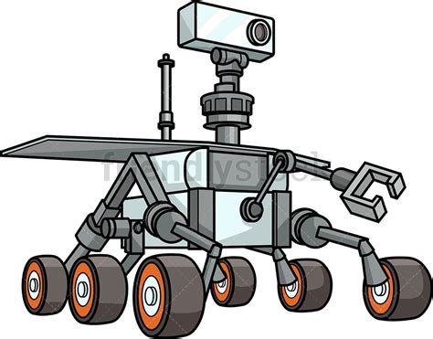 Mars Rover Cartoon Clipart Vector - FriendlyStock