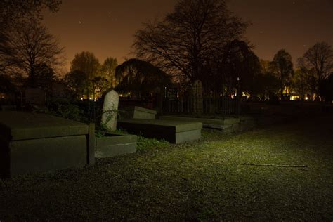 Cemetery at Night · Free Stock Photo