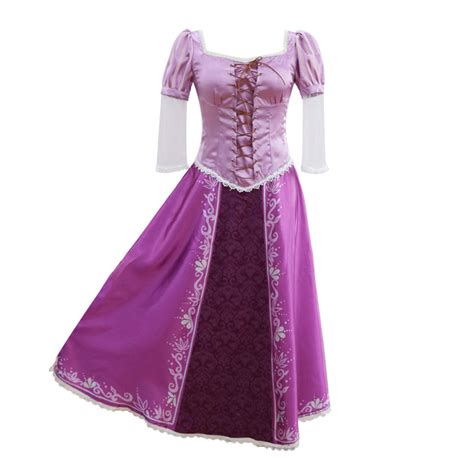 Kamo Tangled Purple Dress Rapunzel Cosplay Costume Princess Lepe Dress ...